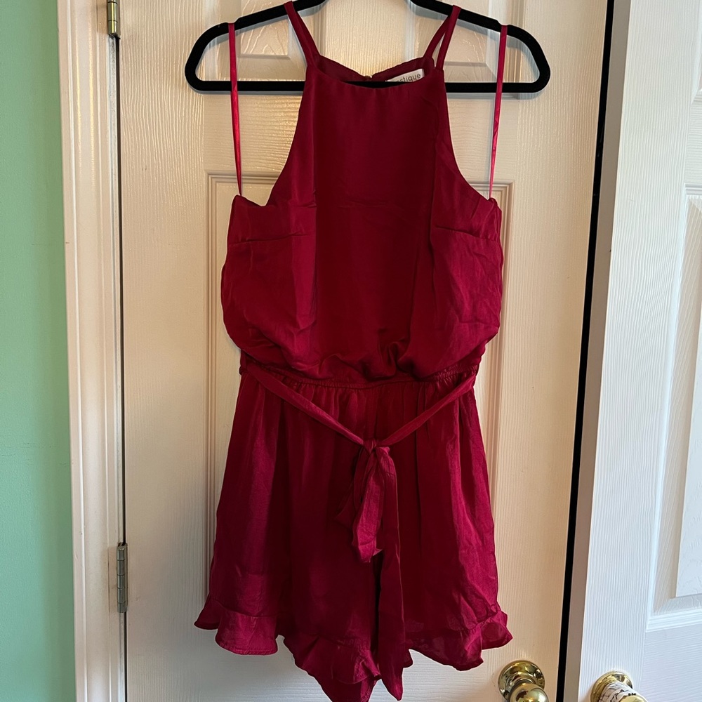 High Neck Ruffle Romper